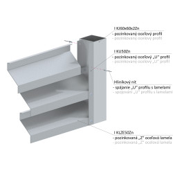 Poškodený Z-profil-lamela L-4000mm, 23x60x25x1,5mm s vystuženou hranou 10mm, zinkovaný plech, cena za kus Poškodený Z-profil-lamela L-4000mm, 23x60x25x1,5mm s vystuženou hranou 10mm, zinkovaný plech, cena za kus